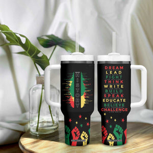 Black History Tumbler With Handle Dream Like Martin Lead Like Harriet Fight Like Malcolm Black Pride TB09 Print Your Wear