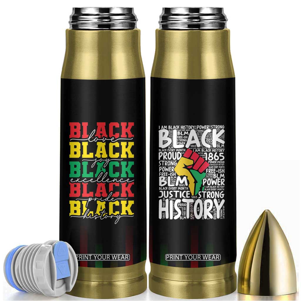 Black Pride Bullet Tumbler Black Love Joy Excellence Pride BLM Black History TB09 Black Print Your Wear