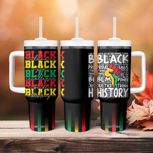 Black Pride Tumbler With Handle Black Love Joy Excellence Pride BLM Black History TB09 Print Your Wear