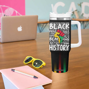 Black Pride Tumbler With Handle Black Love Joy Excellence Pride BLM Black History TB09 Print Your Wear