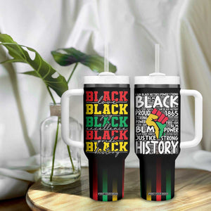 Black Pride Tumbler With Handle Black Love Joy Excellence Pride BLM Black History TB09 Print Your Wear