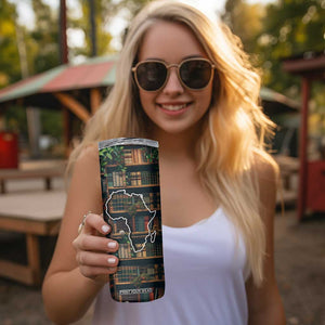 Black Educator Skinny Tumbler Education Is Freedom Bookish Black History TB09 Print Your Wear