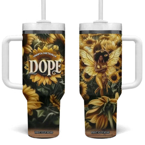 Black Women Tumbler With Handle Unapologetically Dope Pretty Melanin Pride TB09 One Size: 40 oz Sunflower Print Your Wear