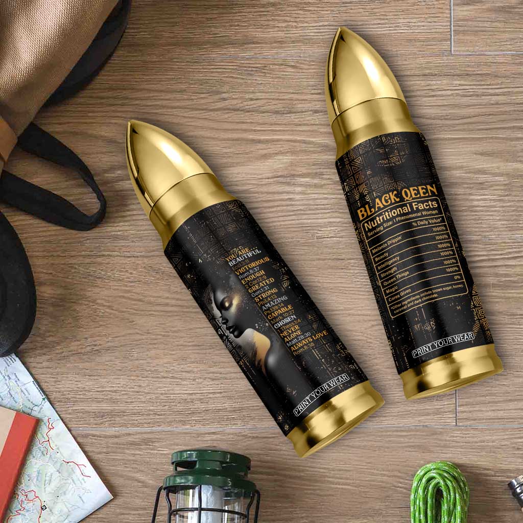 Black Women Inspire Bullet Tumbler African Queen Beautiful Victorious Enough Gift For Her TB09 Print Your Wear