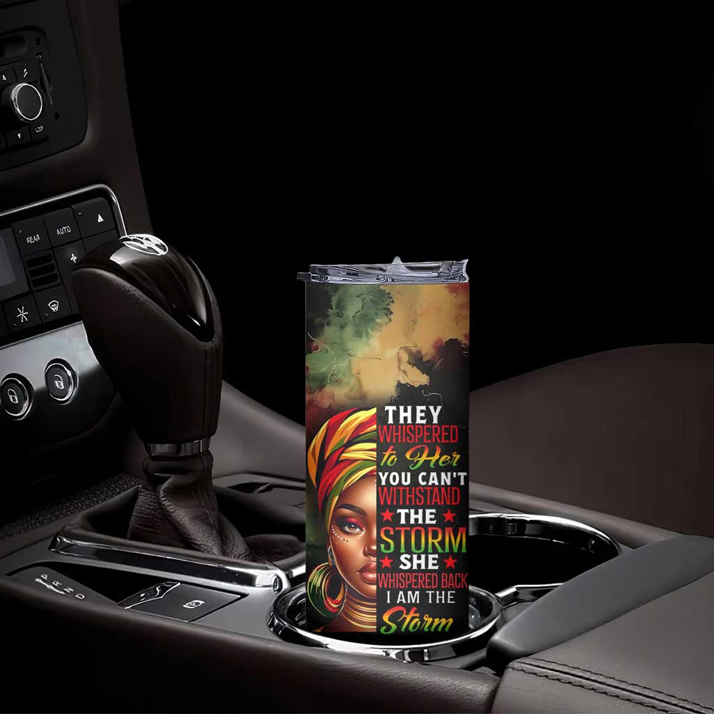 Black Women Skinny Tumbler Confident Strong She Is Me Gift For Her TB09 Print Your Wear