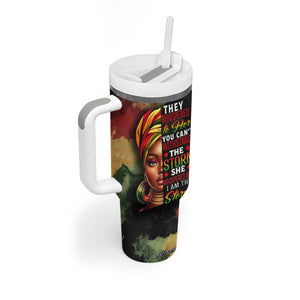 Black Women Tumbler With Handle Confident Strong She Is Me Gift For Her TB09 Print Your Wear