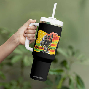 Black Women Tumbler With Handle Black Queen Nutrition Facts Gift for Her TB09 Print Your Wear