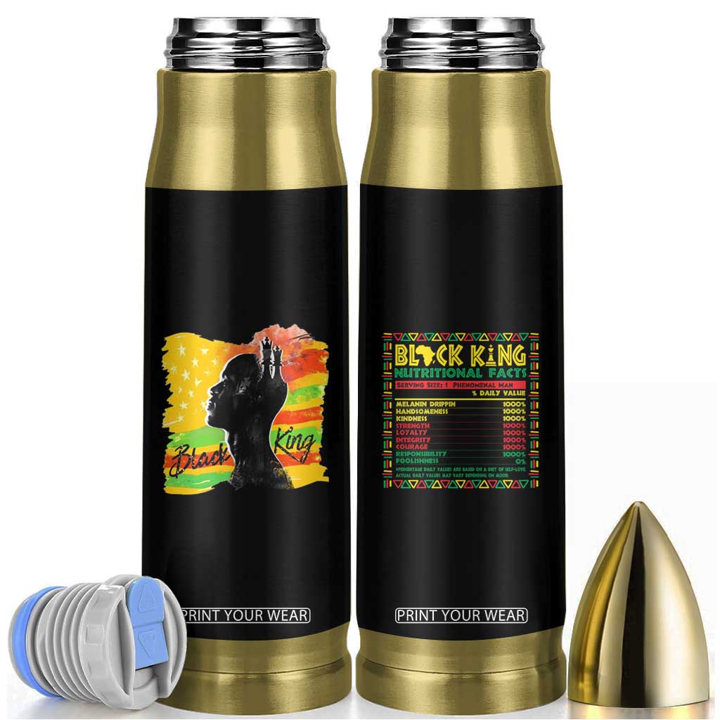 Black King Bullet Tumbler African American Man Pride Gift for Him TB09 Black Print Your Wear