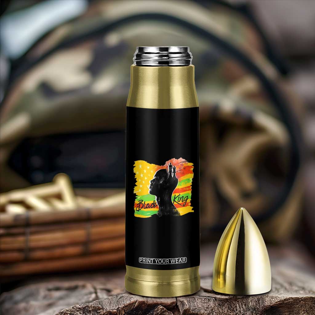 Black King Bullet Tumbler African American Man Pride Gift for Him TB09 Print Your Wear