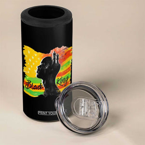 Black King 4 in 1 Can Cooler Tumbler African American Man Pride Gift for Him TB09 Print Your Wear
