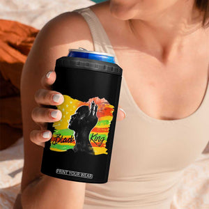 Black King 4 in 1 Can Cooler Tumbler African American Man Pride Gift for Him TB09 Print Your Wear