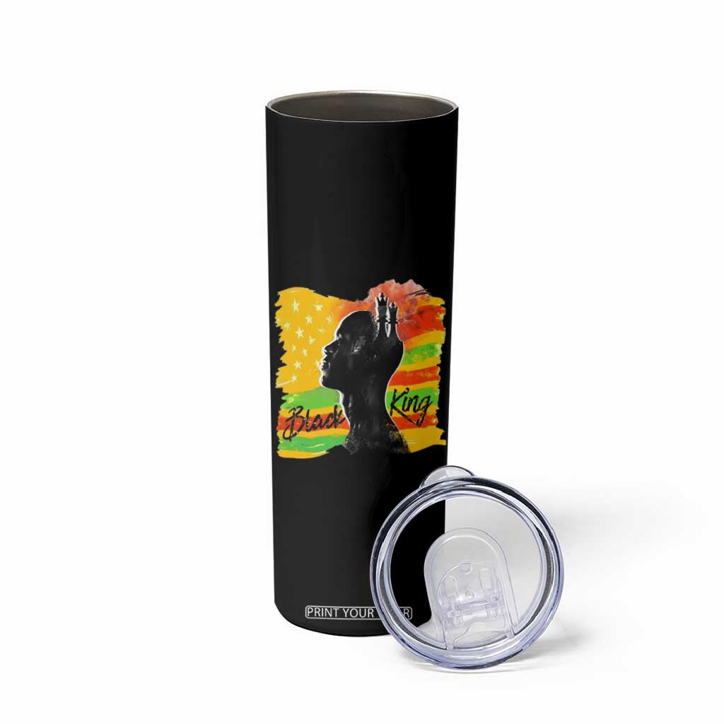 Black King Skinny Tumbler African American Man Pride Gift for Him TB09 Print Your Wear