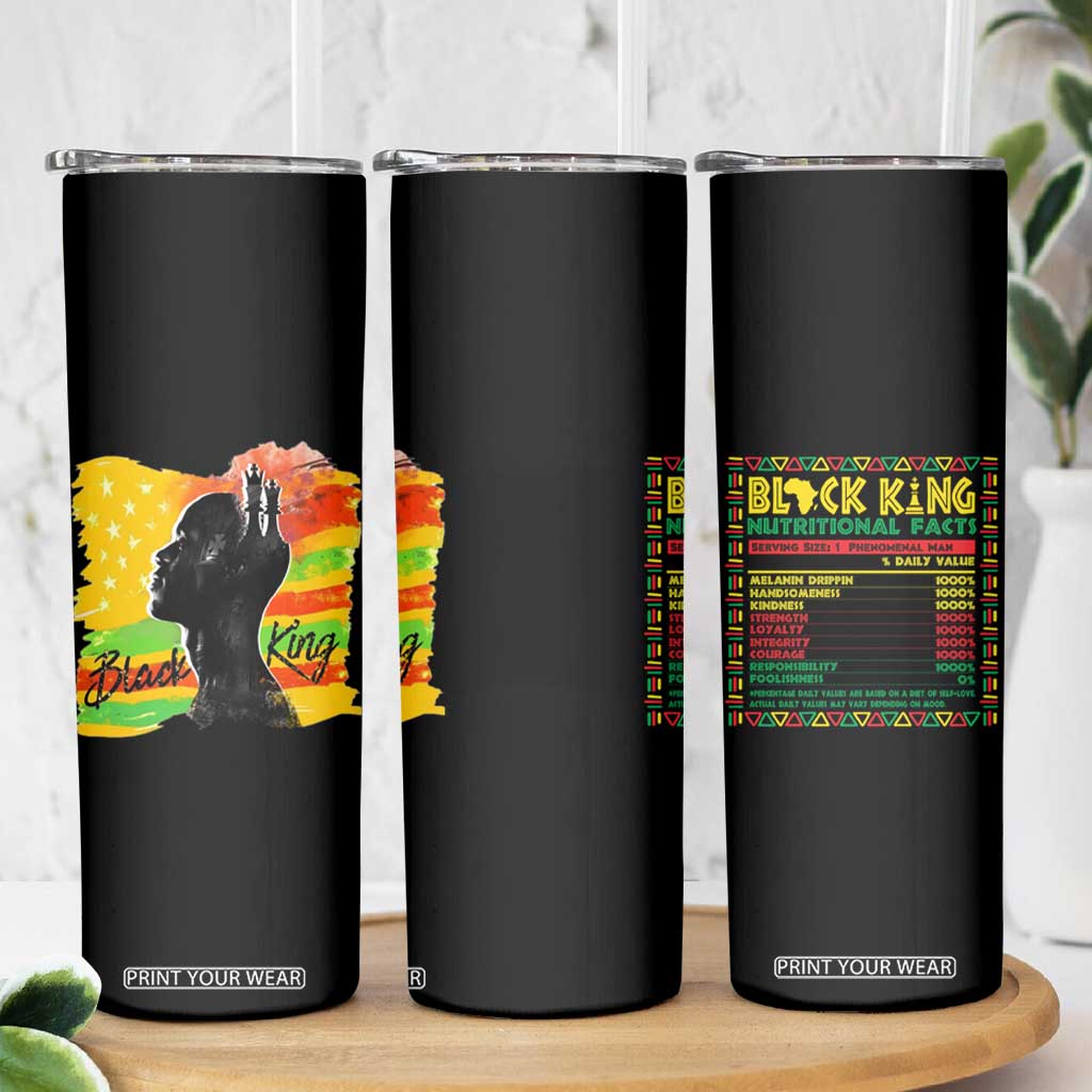 Black King Skinny Tumbler African American Man Pride Gift for Him TB09 Print Your Wear