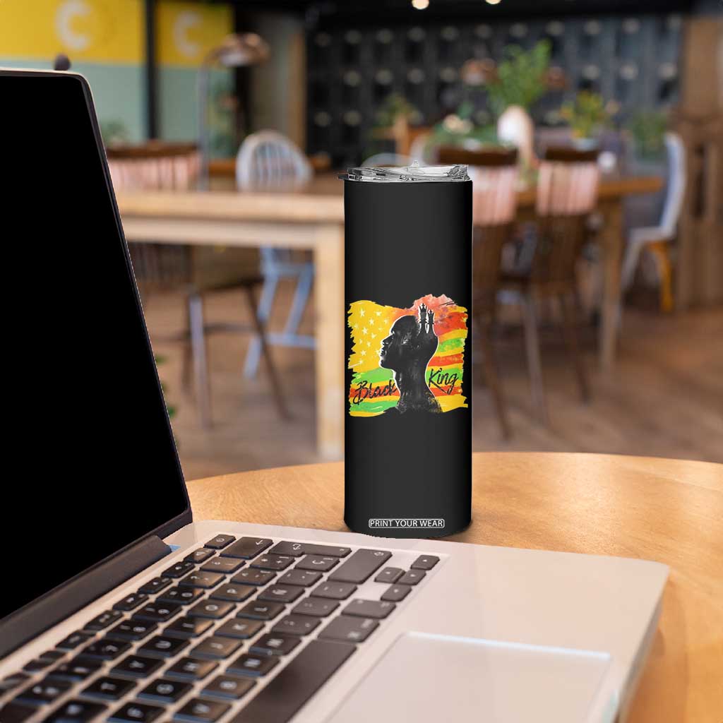 Black King Skinny Tumbler African American Man Pride Gift for Him TB09 Print Your Wear