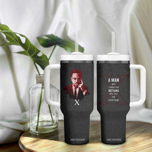 Malcolm X Tumbler With Handle A Man who Stands For Nothing Will Fall For Everything Black History TB09 Print Your Wear