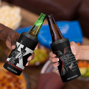 Malcolm X 4 in 1 Can Cooler Tumbler By Any Means Civil Rights Leaders Black Pride BLM TB09 Print Your Wear