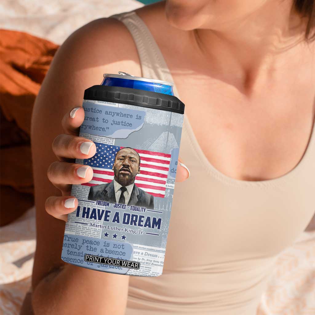 Martin Luther King Jr. 4 in 1 Can Cooler Tumbler I Have A Dream Like King Civil Rights Leaders Black Pride TB09 Print Your Wear