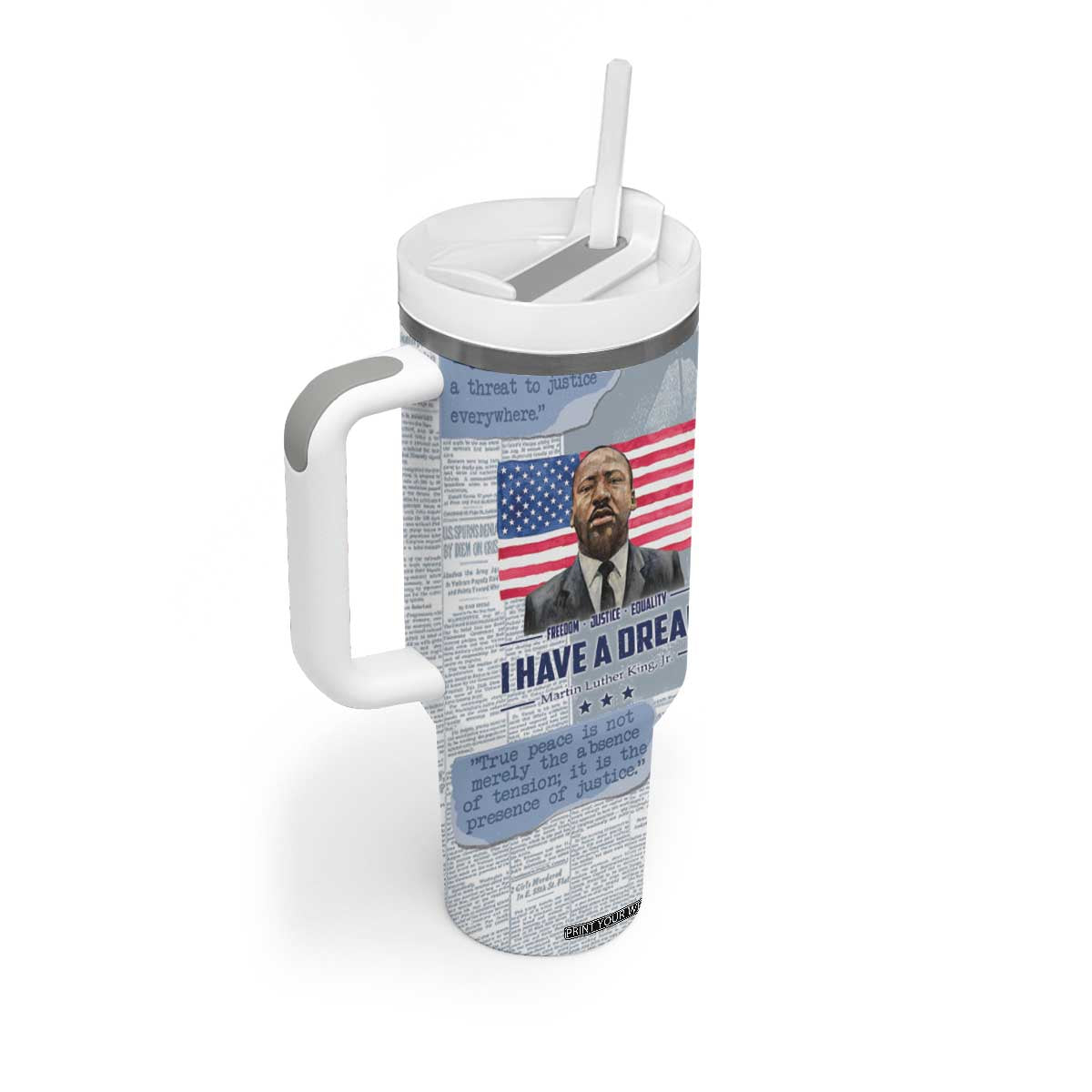 Martin Luther King Jr. Tumbler With Handle I Have A Dream Like King Civil Rights Leaders Black Pride TB09 Print Your Wear