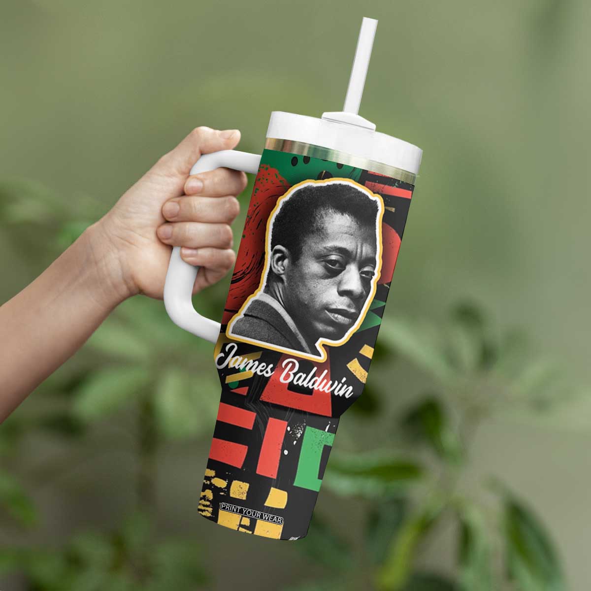 James Baldwin Tumbler With Handle I Can't Believe What You Say Because I See What You Do Black Pride TB09 Print Your Wear