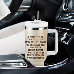 Frederick Tumbler With Handle I Prefer To Be True To Myself Even At The Hazaro Of Incurring The Ridicule Of Others TB09 Print Your Wear