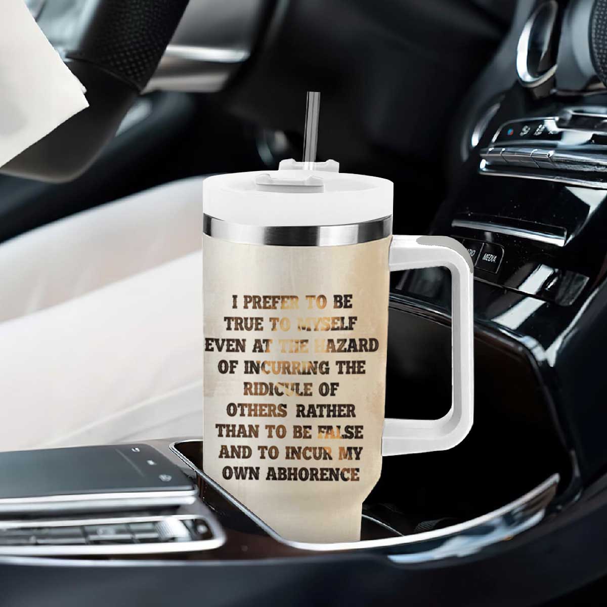 Frederick Tumbler With Handle I Prefer To Be True To Myself Even At The Hazaro Of Incurring The Ridicule Of Others TB09 Print Your Wear