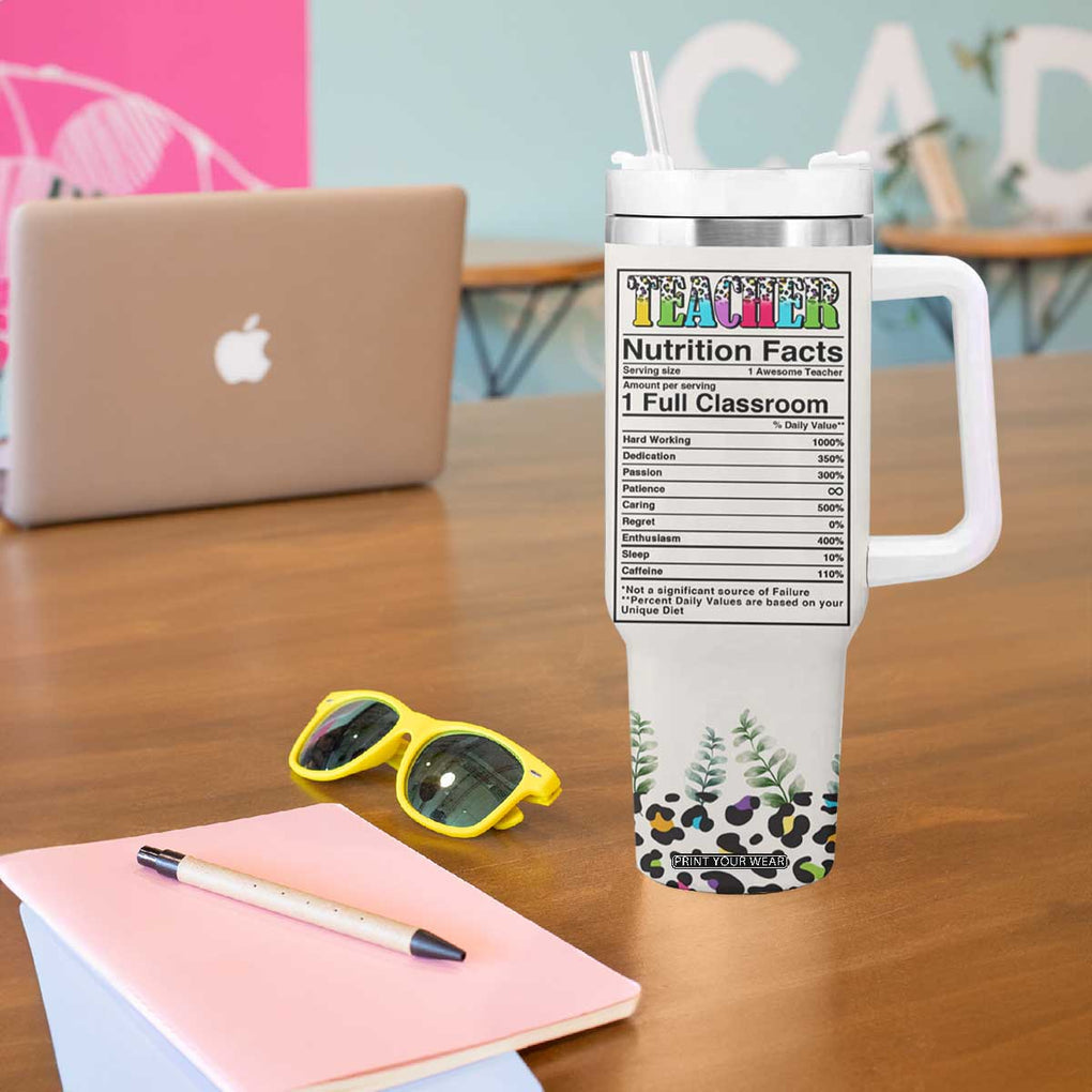 Teacher Tumbler With Handle It Takes A Big Heart To Shape Little Minds TB09 Print Your Wear