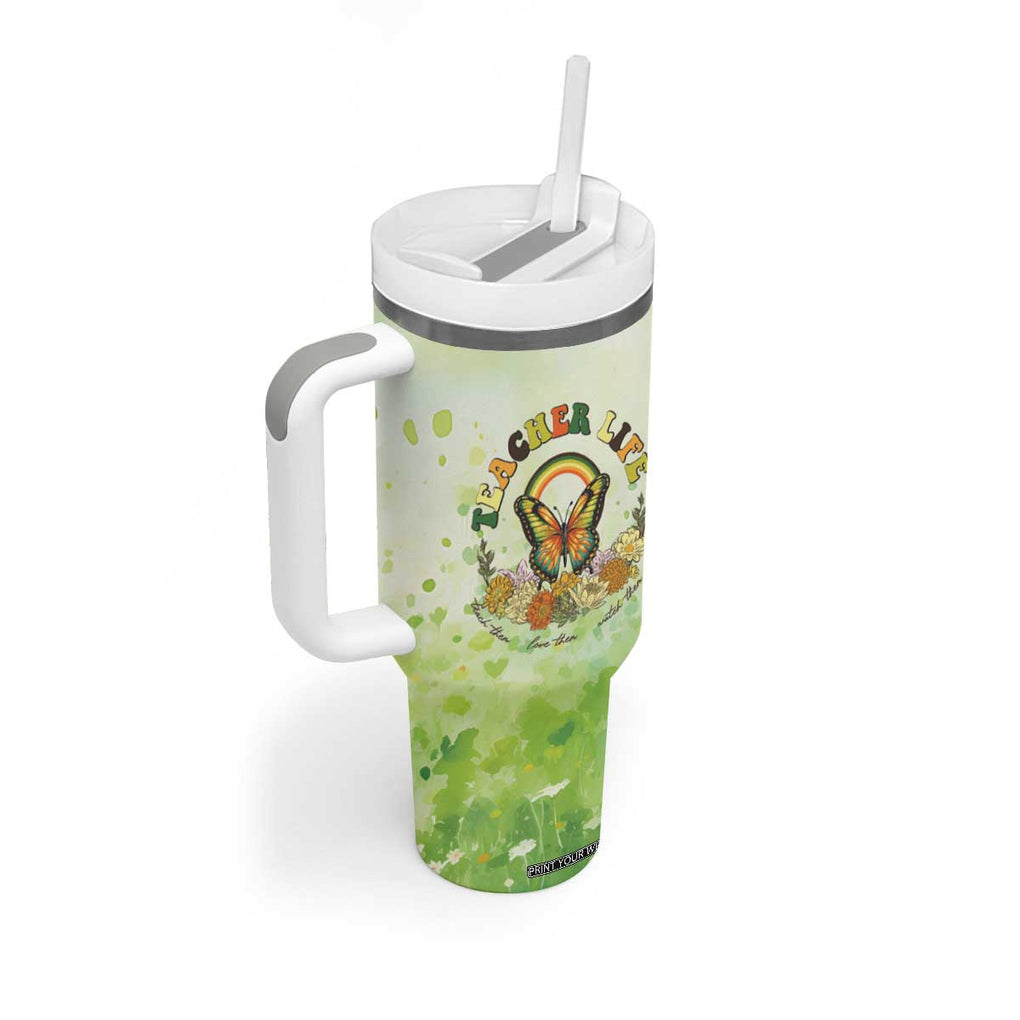 Teacher Life Tumbler With Handle Teacher Plant Seeds That Grow Forever TB09 Print Your Wear