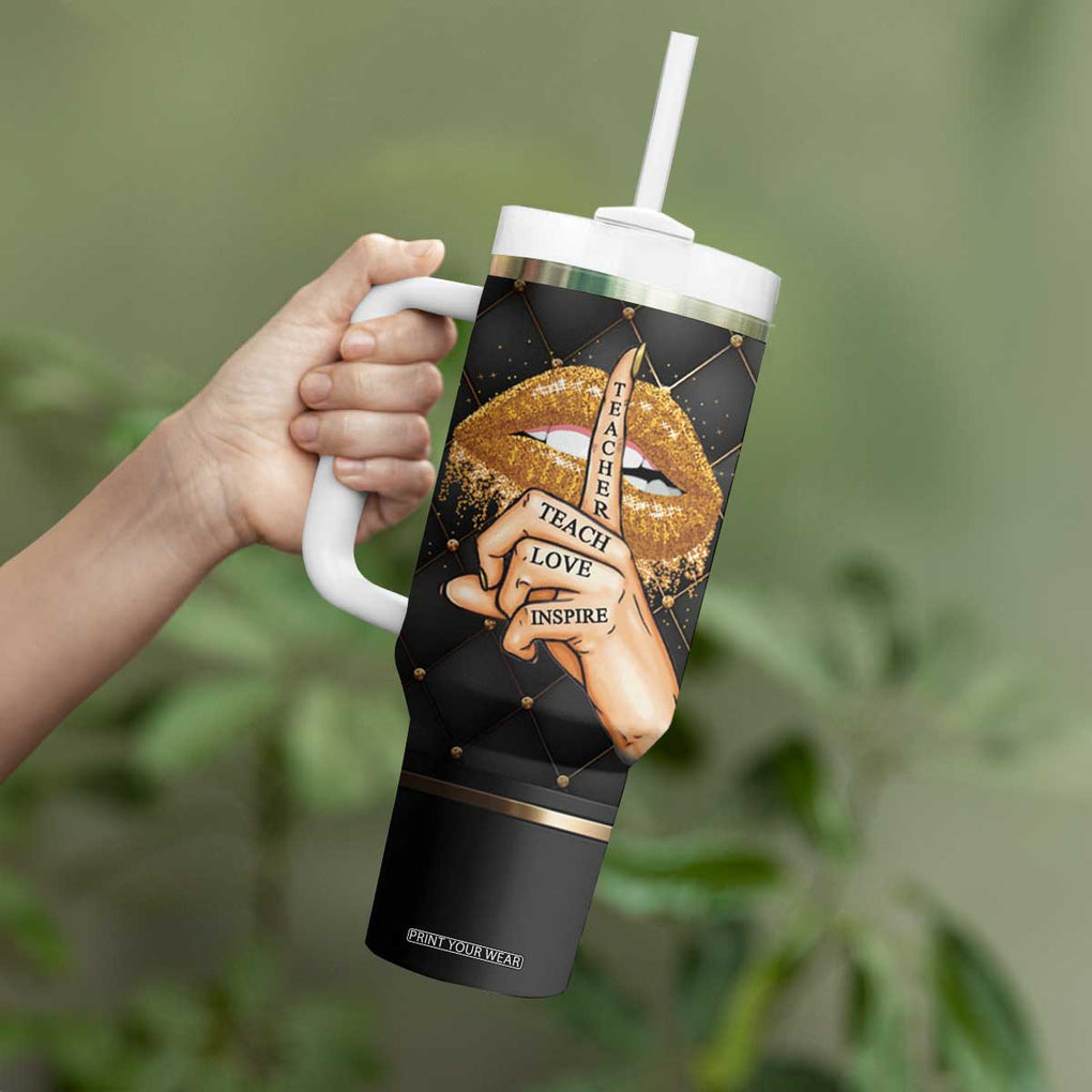 Teacher Tumbler With Handle It Takes A Lot Of Sparkle To Be A Teacher TB09 Print Your Wear