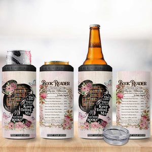 Book Lover 4 in 1 Can Cooler Tumbler The Little Voices In My Head Keep Telling Me Get More Books TB09 Print Your Wear