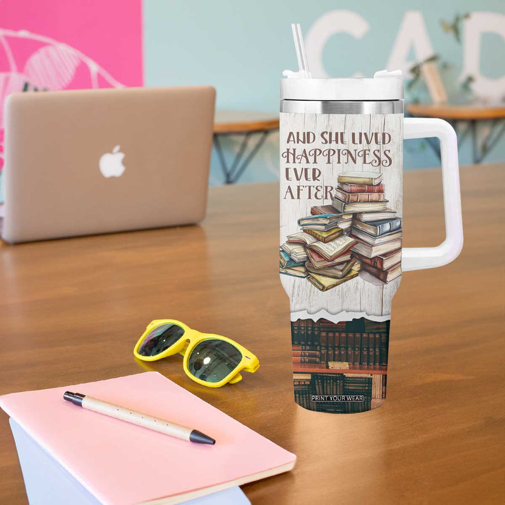 Book Lover Tumbler With Handle Just A Girl Who Loves Books TB09 Print Your Wear
