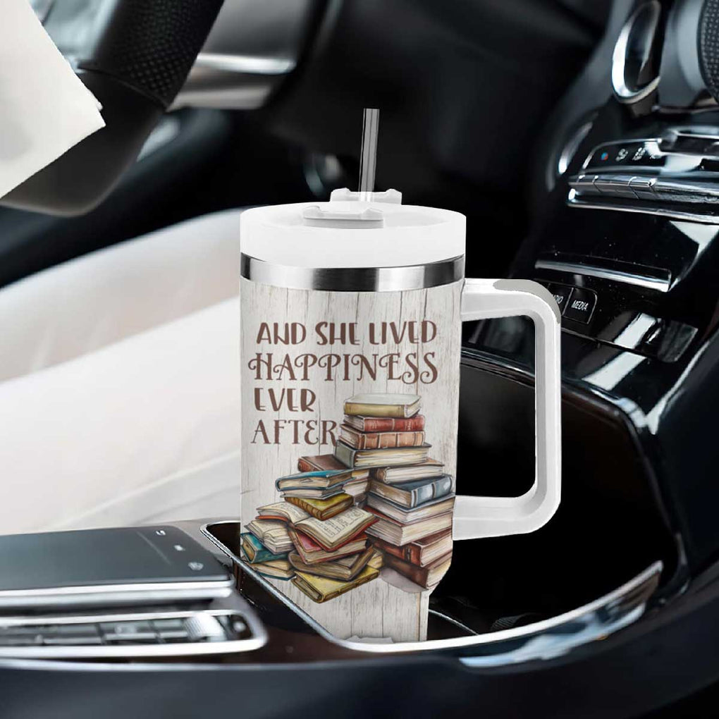 Book Lover Tumbler With Handle Just A Girl Who Loves Books TB09 Print Your Wear
