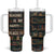 Book Lover Tumbler With Handle Reading Is My Happy Place Vintage Bookshelf TB09 One Size: 40 oz Brown Print Your Wear