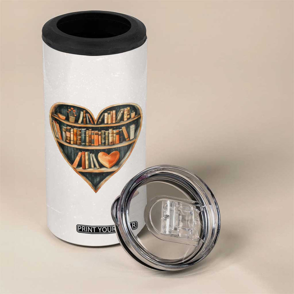 Book Lover 4 in 1 Can Cooler Tumbler Just One More Chapter Vintage TB09 Print Your Wear