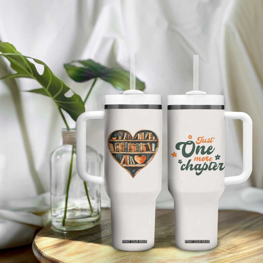 Book Lover Tumbler With Handle Just One More Chapter Vintage TB09 Print Your Wear