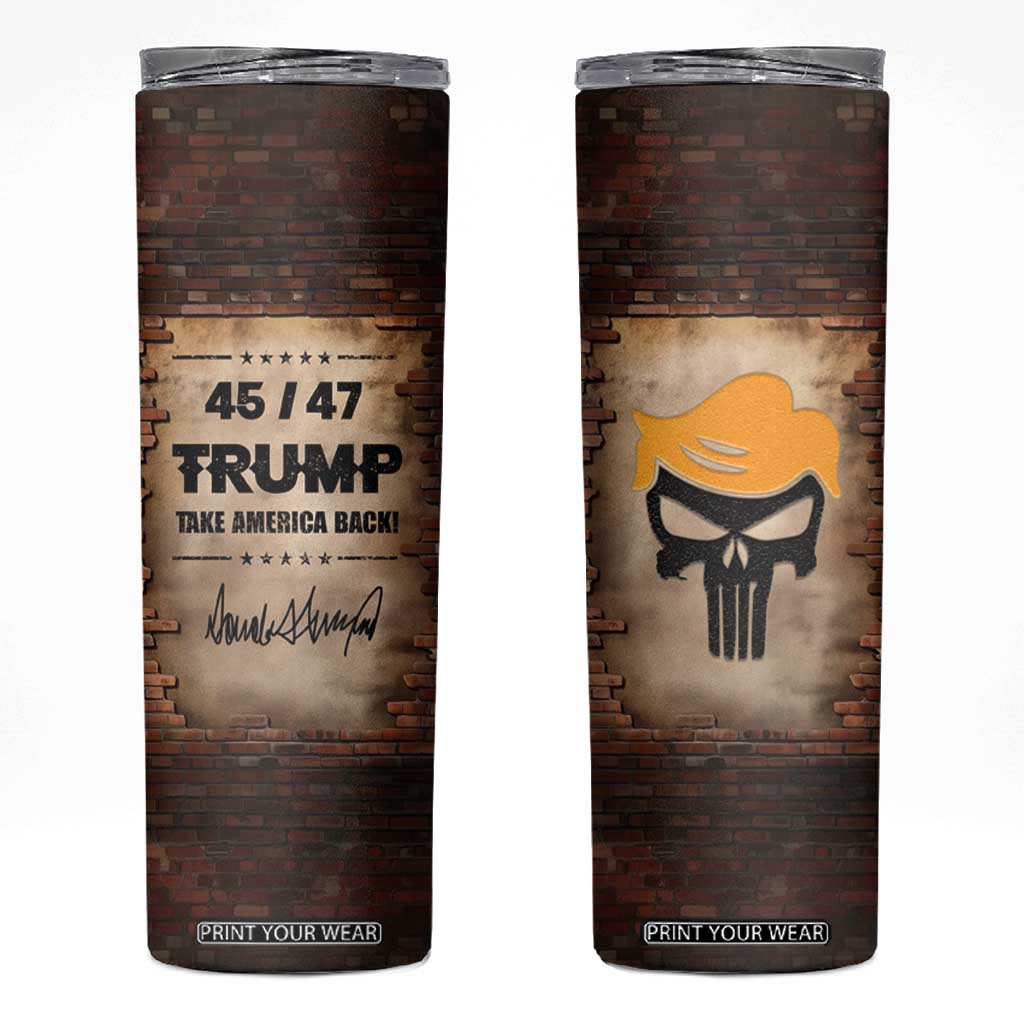 Trump 45 47 Skinny Tumbler Take America Back Vintage TB09 Wall Print Your Wear