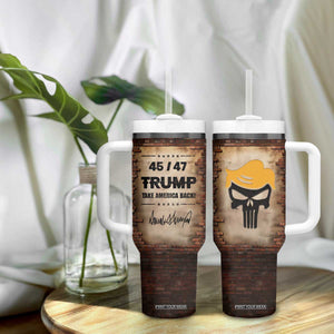 Trump 45 47 Tumbler With Handle Take America Back Vintage TB09 Print Your Wear