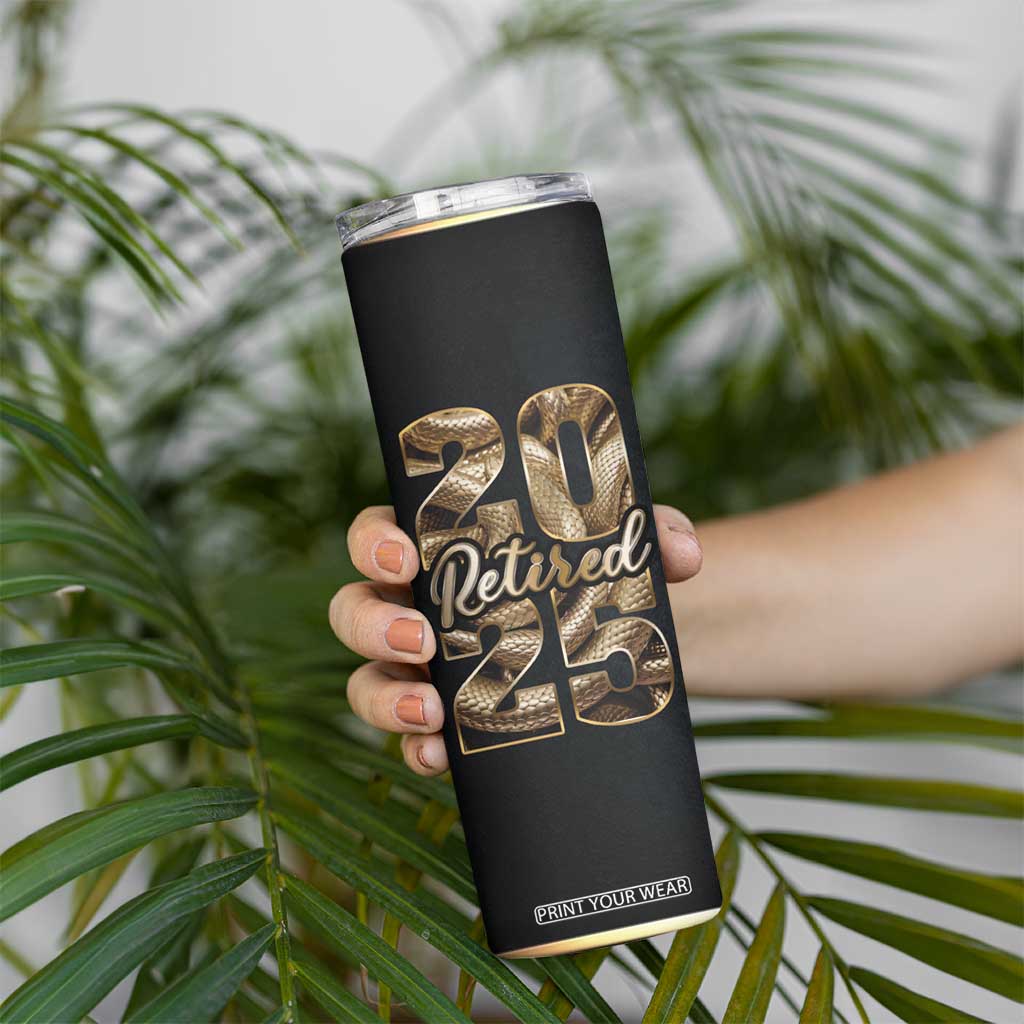 Year Of The Snake 2025 Skinny Tumbler Aesthetic Gold Snake Lucky TB09 Print Your Wear