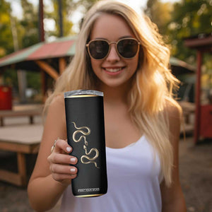 Year Of The Snake 2025 Skinny Tumbler Aesthetic Gold Snake Lucky TB09 Print Your Wear