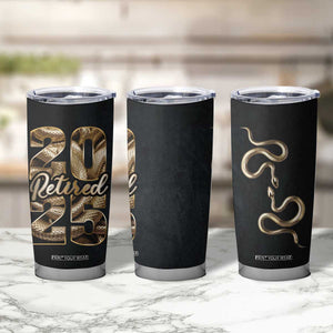 Year Of The Snake 2025 Tumbler Cup Aesthetic Gold Snake Lucky TB09 Print Your Wear