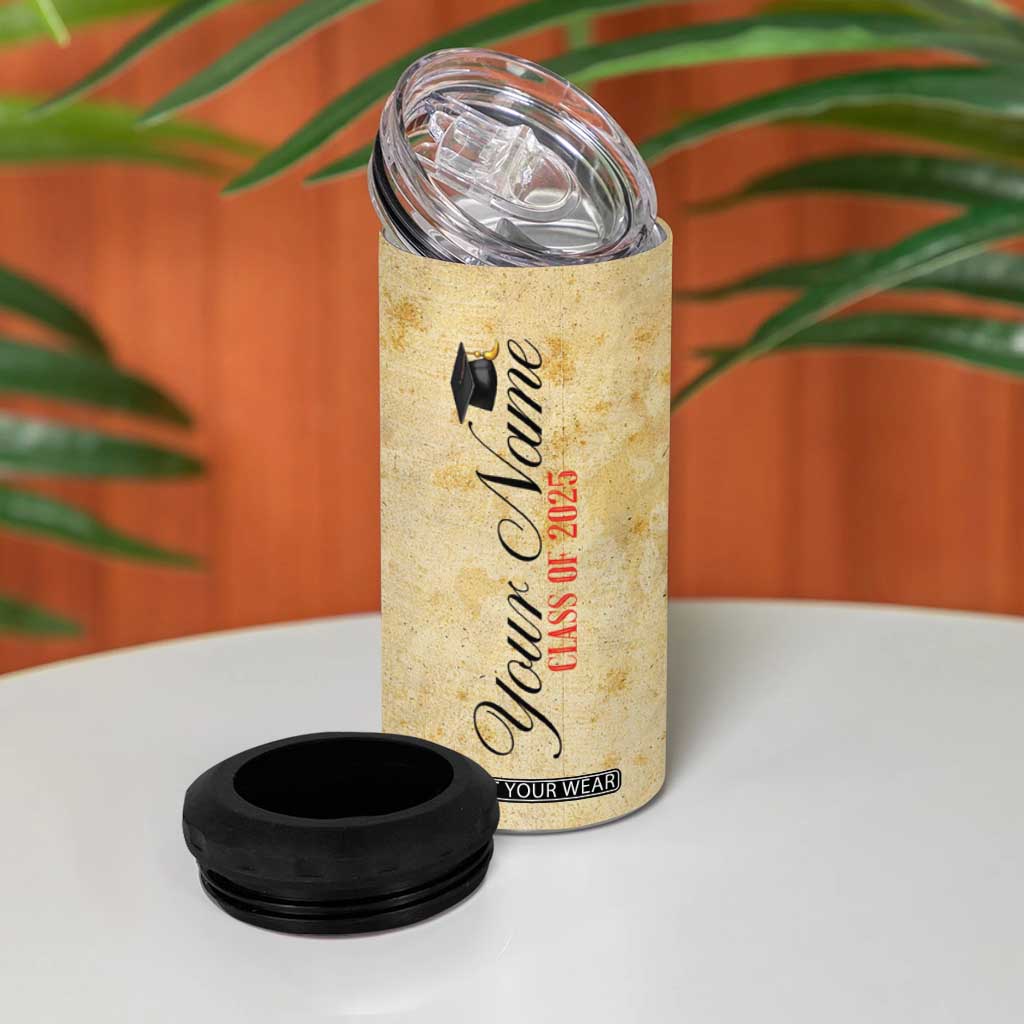 Personalized Graduation Gifts 4 in 1 Can Cooler Tumbler Custom Name Congrats You Did It Class Of 2025 TB09 Print Your Wear