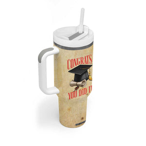 Personalized Graduation Gifts Tumbler With Handle Custom Name Congrats You Did It Class Of 2025 TB09 Print Your Wear