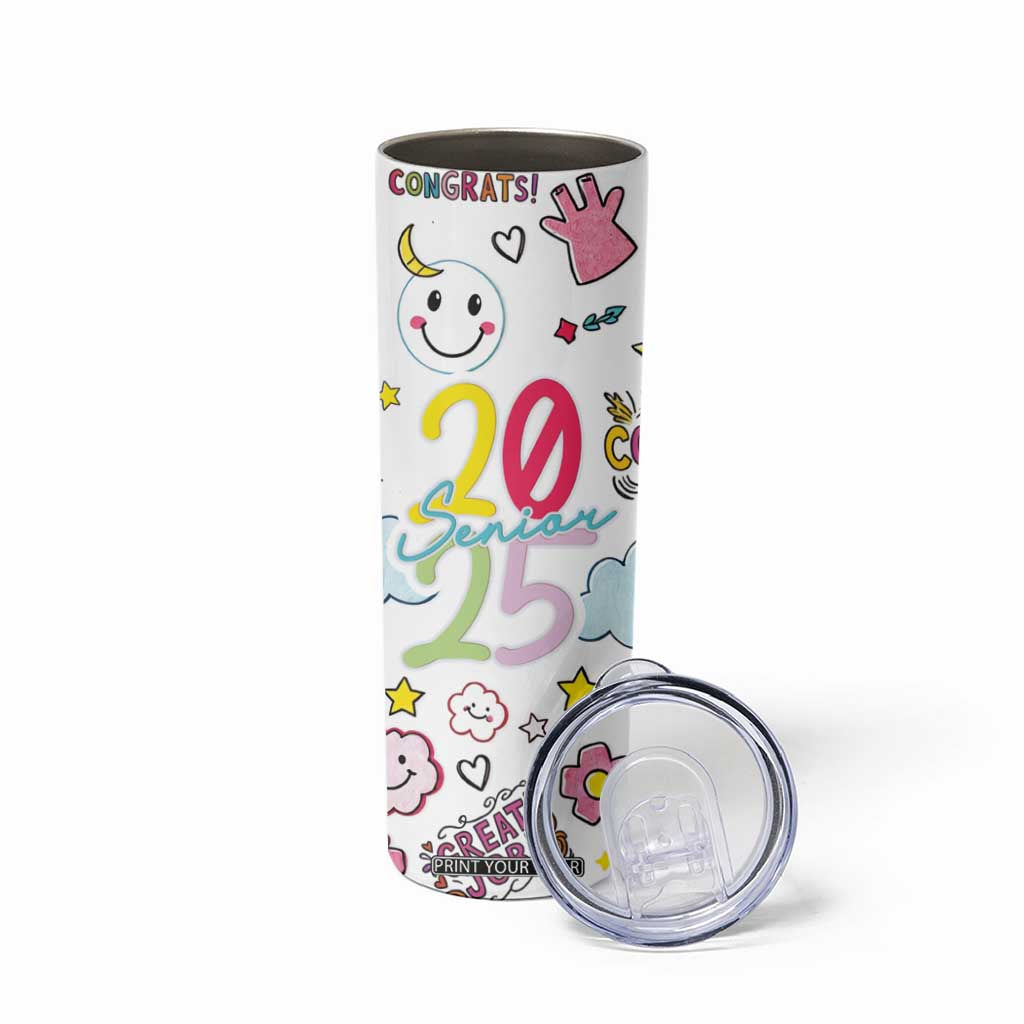 Personalized Graduation Gifts Skinny Tumbler Custom Name Cute Seniors Class Of 2025 TB09 Print Your Wear