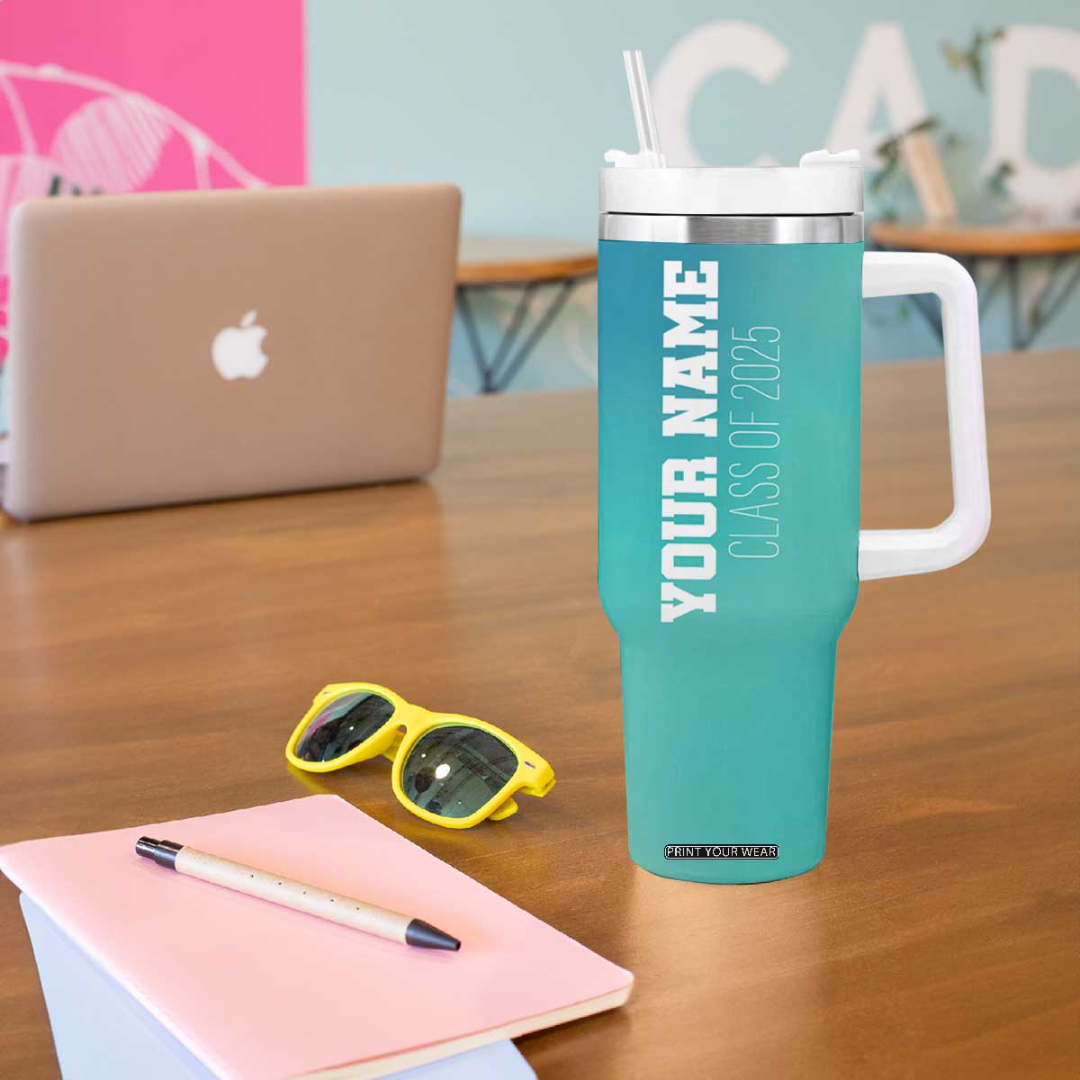 Personalized Graduation Gifts Tumbler With Handle Custom Name Seniors Class Of 2025 TB09 Print Your Wear