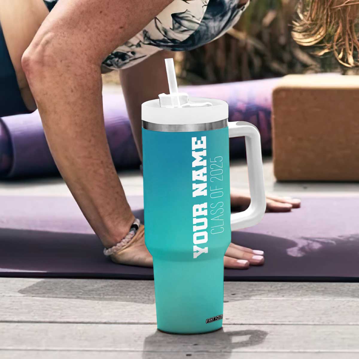 Personalized Graduation Gifts Tumbler With Handle Custom Name Seniors Class Of 2025 TB09 Print Your Wear
