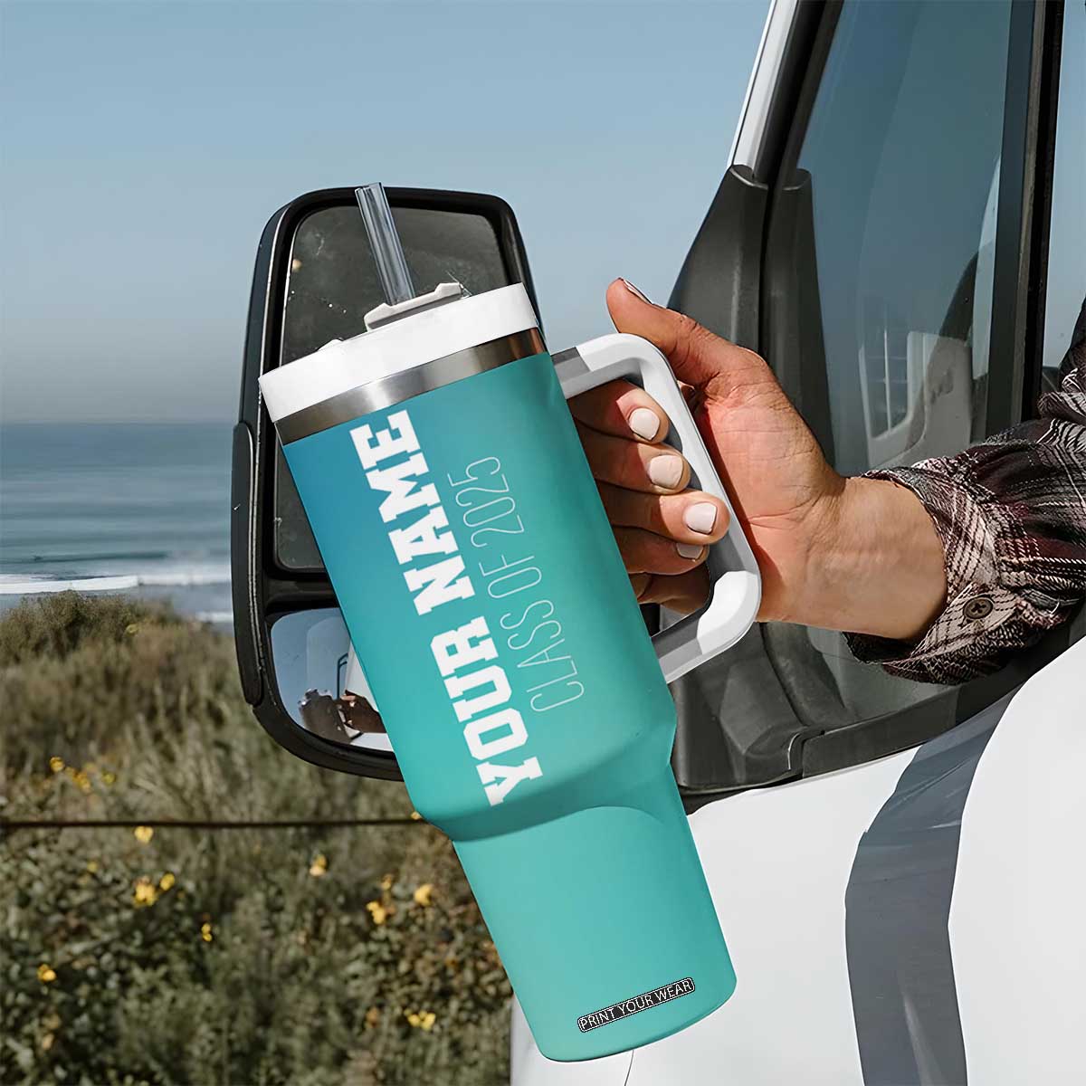Personalized Graduation Gifts Tumbler With Handle Custom Name Seniors Class Of 2025 TB09 Print Your Wear