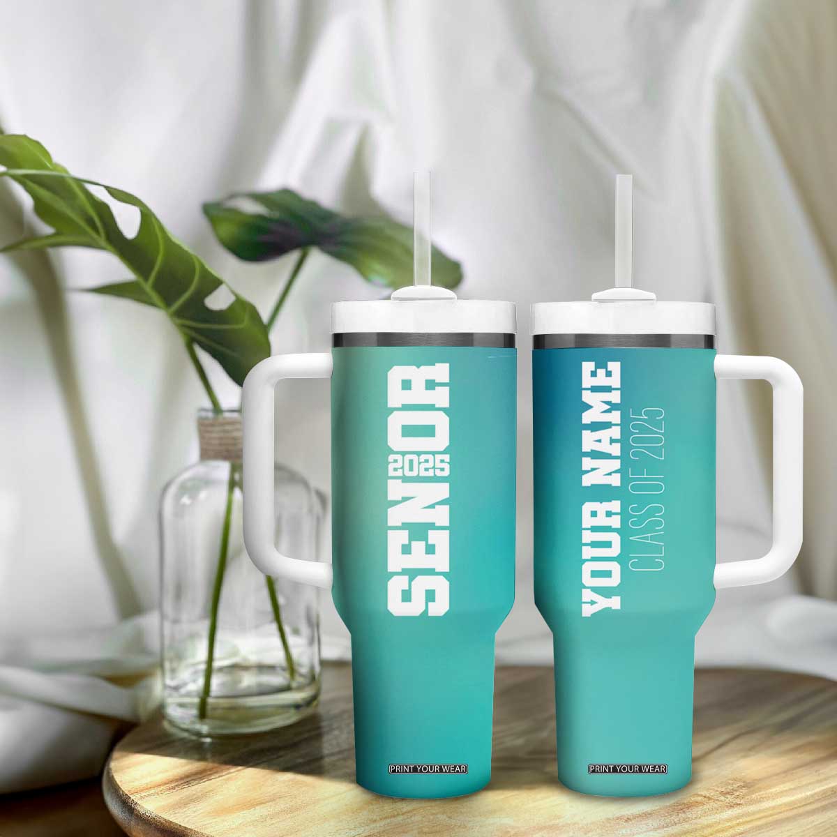 Personalized Graduation Gifts Tumbler With Handle Custom Name Seniors Class Of 2025 TB09 Print Your Wear