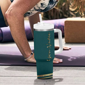 Personalized Graduation Gifts Tumbler With Handle Custom Name Class Of 2025 Let The Adventure Begin TB09 Print Your Wear