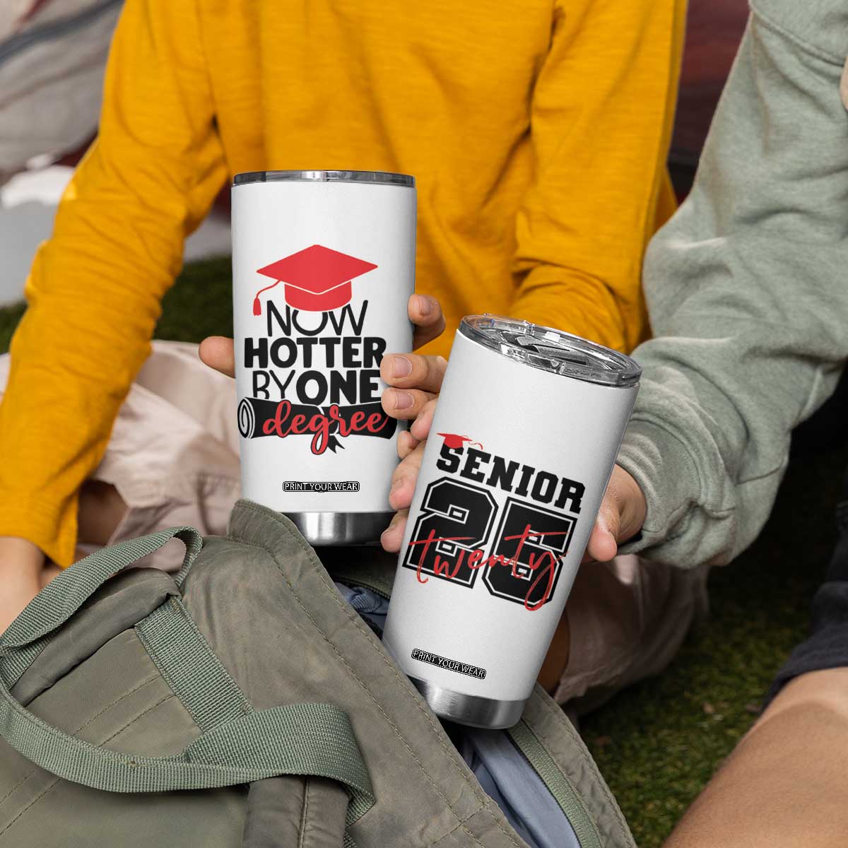 Funny Graduation Gifts Tumbler Cup Now Hotter By One Degree Retro TB09 Print Your Wear