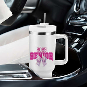 Graduation Gifts For Women Tumbler With Handle She Believed She Could So She Did Seniors Class Of 2025 Coquette Bow TB09 Print Your Wear