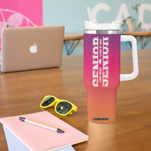Personalized Graduation Gifts For Her Tumbler With Handle Custom Name She Believed She Could So She Did Seniors Class Of 2025 TB09 Print Your Wear
